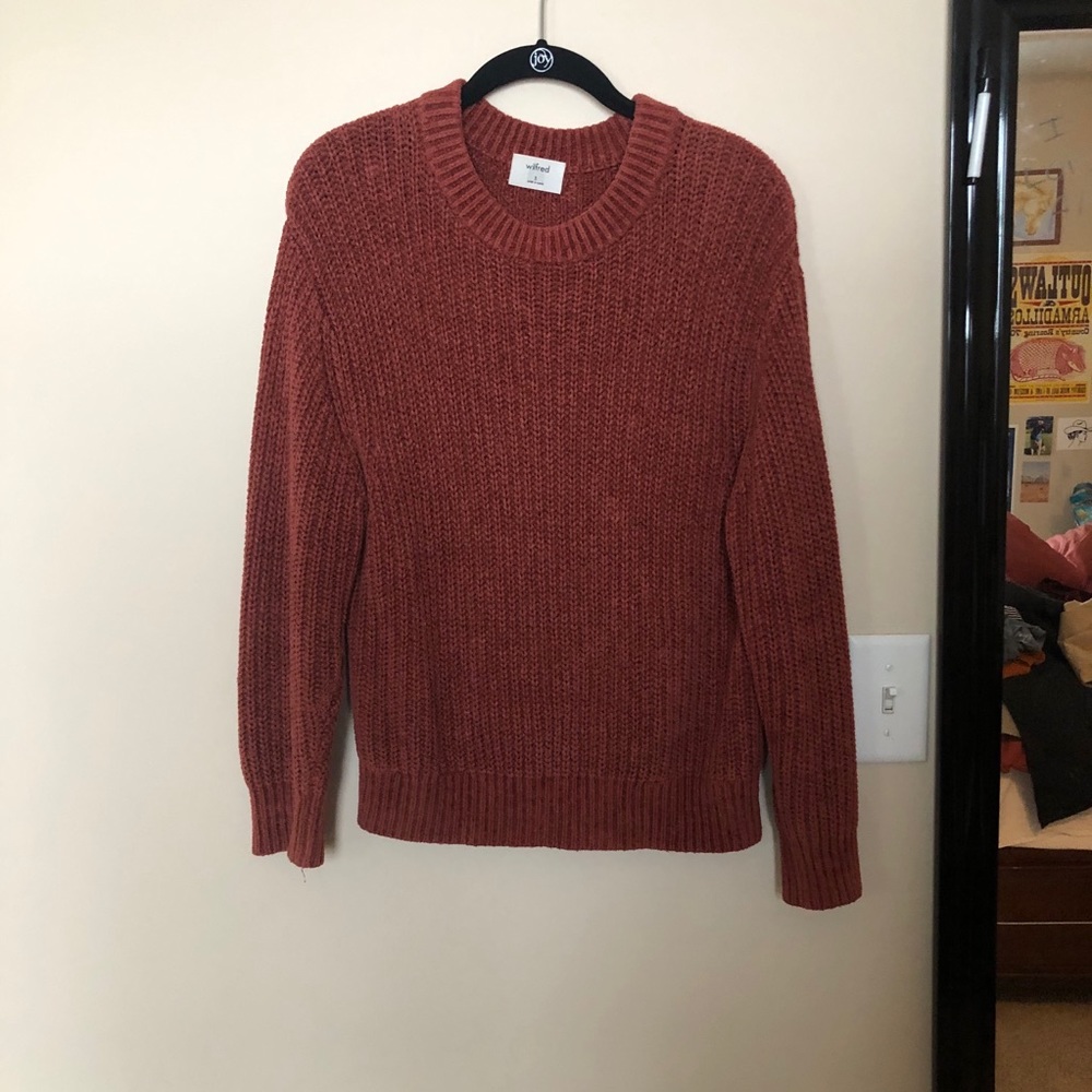 Wilfred/Aritzia Rust Chenille Sweater